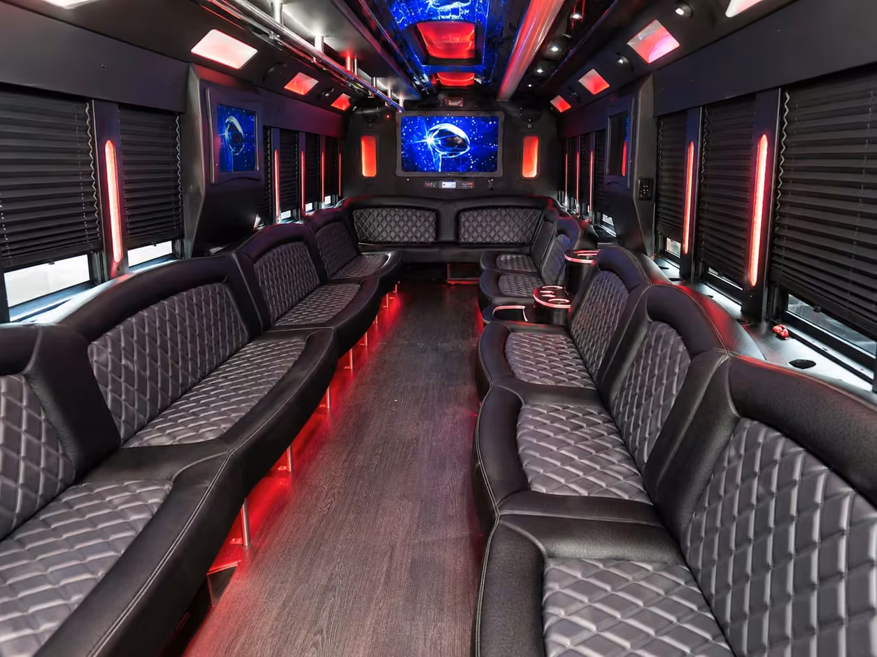 montgomery party bus interior
