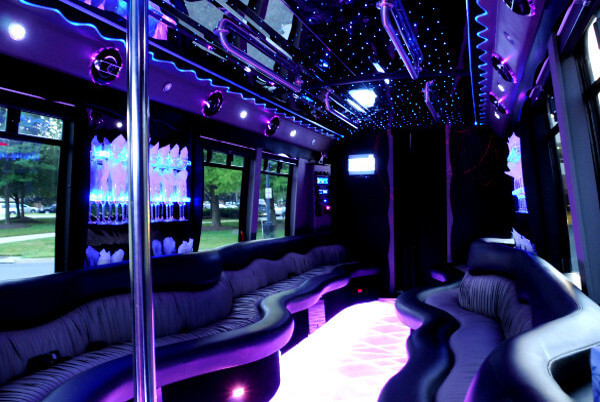 18 passenger party bus Vestavia Hills interior