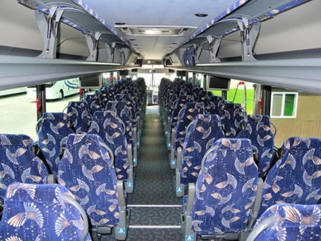 40 passenger bus rental Alabaster interior