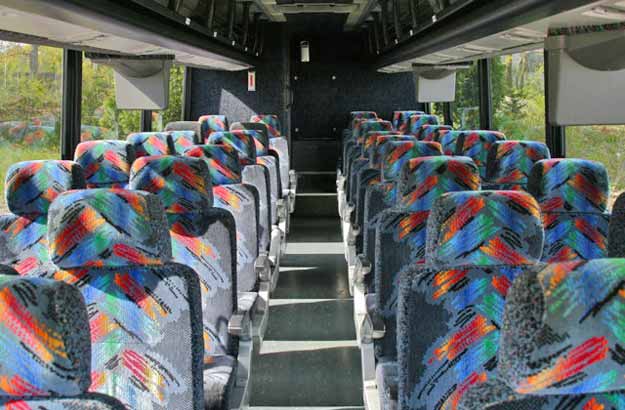 charter bus rental Vestavia Hills interior