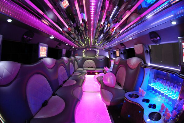 black hummer limo interior