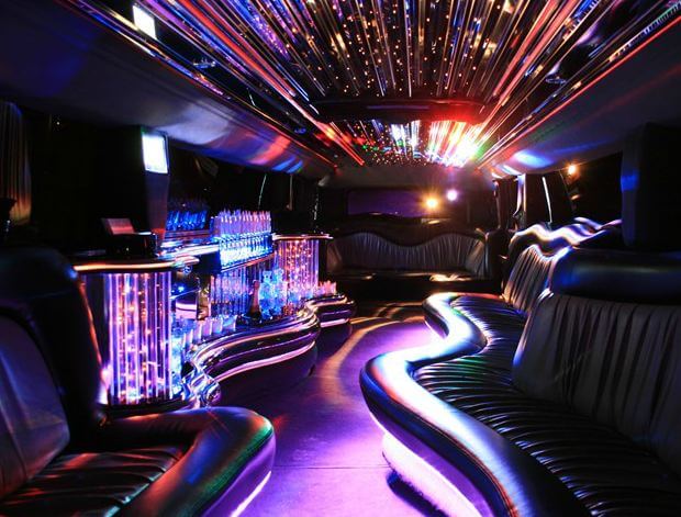 school trip transportation limo interior
